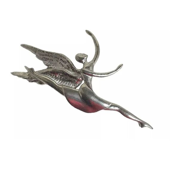 Seasons Of Cannon Falls Pewter Angel Fairy Ornament Hellen Keller Quote - Picture 2 of 5